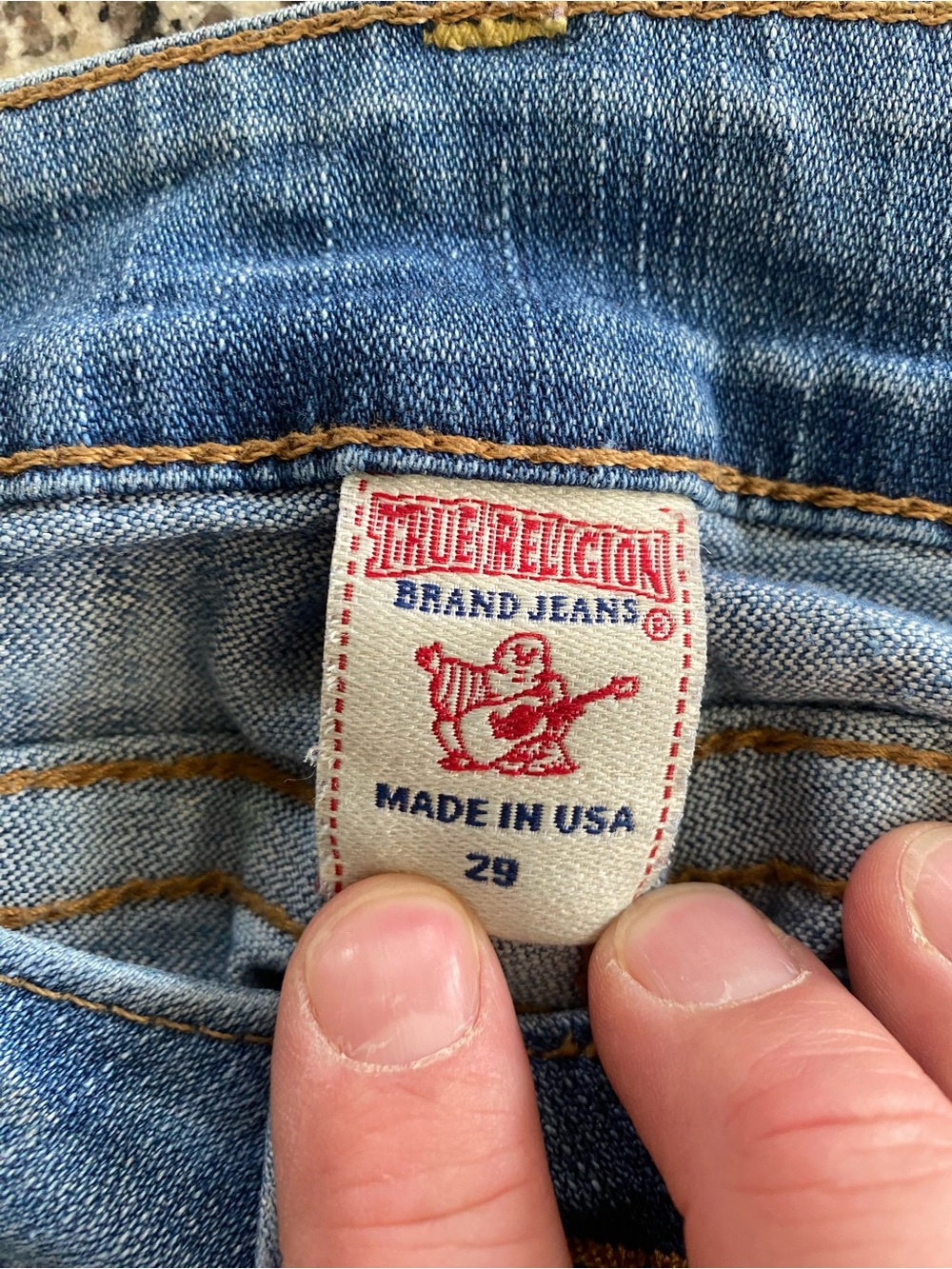 True Religion Men's Light Blue Denim Slim Jeans